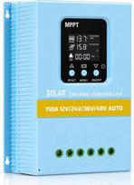 150 A MPPT saulės energijos įkroviklis, 12 V, 24 V, 36 V, 48 V, su automatiniu atpažinimu, LCD ekranu, dviem USB jungtimis; MPPT įkroviklis su maksimaliu 100 V PV įėjimu, skirtas švino-rūgšties ir ličio baterijoms