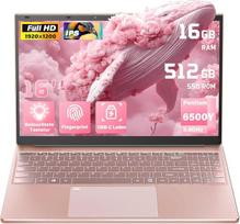 16 colių rožinio aukso spalvos nešiojamasis kompiuteris, 512GB SSD, 16GB RAM, 6500Y procesorius, kurio dažnis siekia iki 3,40 GHz | FHD IPS ekranas, piršto atspaudų skaitytuvas, apšviesta klaviatūra, USB 3.0, „Type-C“ jungtis įkrovimui ir duomenų perdav