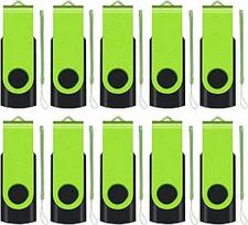 16GB USB atmintinė USB 2.0 atmintinė 16GB sulankstoma, 10 vnt., žalios spalvos