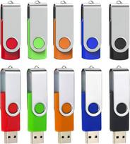 16GB USB atmintinė sukiojama USB 2.0 5 spalvų, 10 vnt., pakuotė WISEORANGE