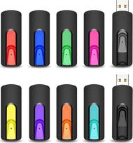 16GB USB atmintukų 10 vnt. rinkinys, „Vansuny“ 16GB USB atmintukai, 10 vnt. pakuotė, išslystantys, USB 2.0, 16GB atmintukai, duomenų saugojimas ir atsarginės kopijos kompiuteriams, „Mac“, stacionariems kompiuteriams, nešiojamiesiems kompiuteriams ir ža
