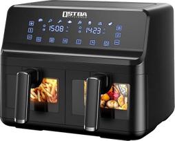 1700 W karšto oro keptuvė, 8 l talpos dvigubas krepšelis, jutiklinis ekranas, 360° technologija, greita ir sveika
