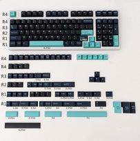 173 klavišų Doubleshot Keycaps Cherry Profile Dark Hammerhead Shark Custom Keycaps Set for Cherry MX Gateron Kailh Box Switches Mechaninės klaviatūros