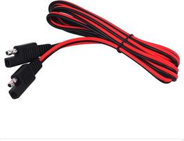 18 AWG SAE prailginimo kabelis, SAE–SAE 2 kontaktų kabelis, 12 V–24 V, greito atjungimo nuolatinės srovės (DC) automobilių prailginimo kabelis, 6 pėdų, skirtas kempingo priekaboms ir saulės baterijoms