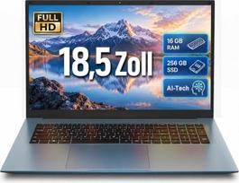 18,5 colių nešiojamas kompiuteris su 16GB RAM ir 256GB SSD, dirbtinio intelekto funkcijomis