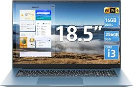 18,5 colių nešiojamasis kompiuteris su IPS ekranu (1920 x 1200), 16GB DDR4 RAM, 256GB SSD, „Core i3“ procesoriumi (iki 3,9 GHz), apšviesta klaviatūra, lengvas nešiojamasis kompiuteris verslui ir studentams, su visomis „Type-C“ funkcijomis