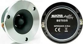 2 "MASTER AUDIO BST03/8" 120 W RMS ir 240 W maksimalios galios 9,60 cm skersmens 99 dB 8 omų garsiakalbiai, kurių gylis tik 3,60 cm kiekvienai porai