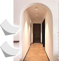 2 dalių rinkinys, skirtas apvaliems durų arkams. Lengvas EPS putplasčio, universalus „pasidaryk pats“ rinkinys, skirtas durų arkoms, koridoriams ir langų rėmams (10x10x10 colių / 25x25x25 cm)