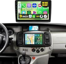 2 DIN automobilių radijas, skirtas „Renault Trafic“ (2001–2010 m.), „Opel Vivaro“, „Primastar“ | Belaidis „CarPlay“ ir „Android Auto“ su 10 colių IPS jutikliniu ekranu, „Bluetooth“, DSP, FM, atbulinės eigos kamera, USB jungtimi ir SWC