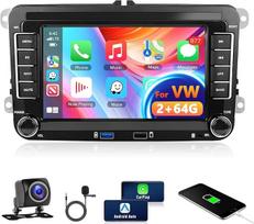 2GB + 64GB „Android“ automobilių radijas su GPS navigacija, skirtas „VW Passat B6“, „T5“, „Golf 6“, „5“, „Polo 6R“, „Tiguan T5“, „Jetta“, „Seat“ ir „Skoda“ modeliams – „CarPlay“ ir „Android“ automobilių radijas, „Wi-Fi“, FM, RDS, „MirrorLink“, „Bluetoot