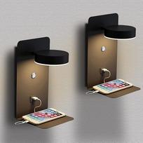 2 LED sieninių šviestuvų pakuotė su USB įkrovimo prievadu, 12 W jutiklinis reguliuojamo apšvietimo sieninis šviestuvas su jungikliu ir kištuku, 350° kampu besisukantis skaitymo šviestuvas, montuojamas ant sienos miegamajame, prie lovos, gyvenamajame kamba