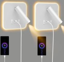 2 LED skaitymo lempos, sieninis šviestuvas, USB įkrovimo jungiklis, reguliuojamas prožektorius, sieninis skaitymo šviestuvas, lovos šviestuvas, naktinis šviestuvas, sieninis šviestuvas, vidaus skaitymo šviestuvas, pasukamas miegamojo viešbutis (baltas)