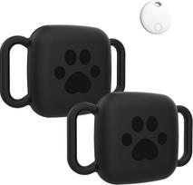 2 Pack Pet Case for HH-Tech Smart Tag - Apsauginis vandeniui atsparus silikoninis dangtelis, toergy GPS Finder Case, Anti-Lost Safety Design, Dog Collar and Cat Loop Holder