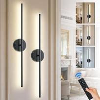 2 sieninių šviestuvų baterijų pakuotė, apvalūs, su nuotolinio valdymo pulteliu, 360° pasukamas sieninis šviestuvas be maitinimo jungties, 4000 mAh LED sieniniai šviestuvai, reguliuojamas apšvietimas su jutikliniu valdymu ir laikmačiu, belaidis, be gręžimo