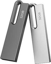 2 USB atmintinių pakuotė 32GB 3.0 Stick Flash Drive 32GB USB atmintinė, skirta "iOS" "Android" "Linux" nešiojamajam kompiuteriui sidabrinės/juodos spalvos