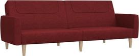 2 vietų medžiaginė sofa-lova - raudona