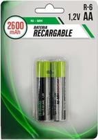 2 vnt. 2600 mAh Ni-MH AA tipo įkraunamų baterijų – idealiai tinka prietaisams, kuriems reikalingas patikimas ir ilgai trunkantis energijos šaltinis.