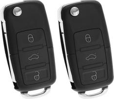 2 vnt. 3 mygtukų golfo polo stiliaus „Bora“ automobilio raktų korpuso dėklas, skirtas automobilio nuotolinio valdymo pultui su neišpjautu peiliuku