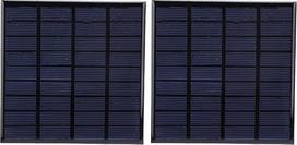 2 vnt. 9 V, 2 W epoksidiniai saulės moduliai, skirti akumuliatorių įkrovikliui ir saulės energijos projektams, su 100 cm kabeliu