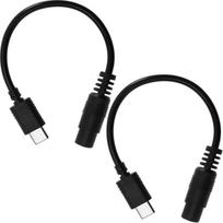 2 vnt. C tipo kištuko į DC keitiklio įkrovimo kabelis su 5,5 x 2,1 mm lizdiniu adapteriu, skirtas nešiojamiesiems kompiuteriams, DVD grotuvams, „Bluetooth“ garso įrenginiams, DC 5 V–12 V maitinimo šaltiniui, 15 cm