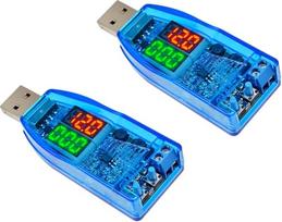 2 vnt. dvigubas LED DC-DC 5V į 1V-24V USB žingsnio aukštyn žemyn Buck Boost keitiklis maitinimo šaltinis