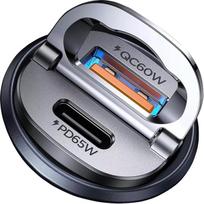 2 vnt. greito įkrovimo USB-C automobilinis mini įkroviklis su cigarečių degikliu, 125 W | [PD65W ir QC60W] Visiškai metalinis USB-C automobilinis įkroviklis, 12 V automobilinis adapteris, suderinamas su „iPhone 17 Pro Max“, „Plus“, „Air“, „16“, „15“ ir „S