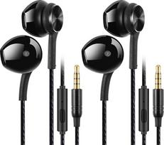 2 vnt. laidinių ausinių – į ausį įdedamų ausinių su magnetinėmis ausinėmis ir mikrofonu, skirtų „iPhone“, „iPad“, „Huawei“, „Xiaomi“, MP3 grotuvams, su 3,5 mm lizdu