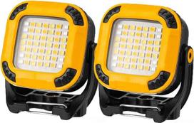 2 vnt. LED dirbtuvės lempų, įkraunama LED darbo lempa su akumuliatoriumi, magnetine pagrindo dalimi ir 360° pasukimo funkcija, tikrinimo lempa su 16 šviesos režimais, raudona avarinė šviesa, nešiojama rankinė lempa, skirta automobilių remontui, garažui, k
