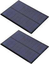 2 vnt. mini saulės modulių, epoksidiniai moduliai, didelis efektyvumas, 5 V, 500 mA, skirti projektams ir lauko sąlygoms, polisilikio