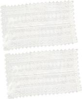 2 vnt. prancūziškų nėrinių servetėlių rinkinys, 25 x 40 cm, kaimiško stiliaus balta staltiesė vestuvėms ir banketams, dekoratyviniai stalo aksesuarai šventėms