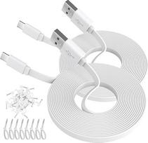 2 vnt. rinkinys: 5 m ilgio plokščias maitinimo prailginimo laidas, skirtas USB-C sąsają turinčioms saugos kameroms, „Switch Pro“ valdikliams ir kt.; USB-A į USB-C prailginimo laidas, skirtas įkrovimui ir duomenų sinchronizavimui