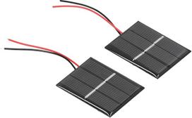 2 vnt. saulės baterijų modulis, polisilikoniniai lipnūs saulės kolektoriai, 43 × 55 mm, 0,4 W, 0,5 V efektyvumas, paprastas išėjimo jungimo montavimas, saulės baterijų modulis, mikro saulės elementų modulis savarankiškam montavimui