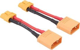 2 vnt. XT90 (vyriškas) – XT60 (moteriškas) jungčių adapterių rinkinys su 14 AWG 5 cm laidu (C96-2)