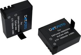 2 vnt. „Dot.Foto SJ4000B Premium“ 3,7 V / 1050 mAh baterijos, skirtos „SJCAM M10“, „SJ4000“, „SJ5000“, „SJ5000 Plus“, „SJ6000“, „SJ7000“, „SJ9000“