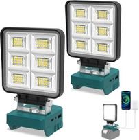 2 vnt. „Makita“ 18 V, 48 W, 5200 LM LED darbo žibintų rinkinys