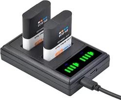 2 x EN-EL23 1850 mAh baterija ir įkroviklis, skirti Nikon Coolpix B700 P600 P600 P610 P610s P900 P900s S810c