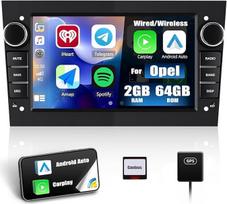 2+64G "Android 13" automobilinė stereofonija, skirta "Opel Vauxhall Corsa Astra Combo Zafira Antara Vectra Meriva", 7 colių jutiklinio ekrano automobilinis radijas su belaidžiu "CarPlay", "Android Car Bluetooth", GPS, WiFi, FM, RDS, "MirrorLink" galvutė