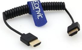 2,0 HDMI spiralinis kabelis, 4K HDMI–HDMI kabelis, didelės spartos plonas HDMI „patinas–patinas“ prailginimo spiralinis kabelis, skirtas „Atomos Ninja V“, „Sony a7siii“ ir „Portkeys BM5“ monitoriui
