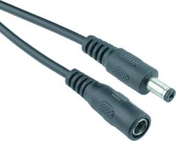 2,1 mm x 5,5 mm DC kištukas (vyriškas) – lizdas (moteriškas) prailginimo kabelis, skirtas vaizdo stebėjimo sistemoms (CCTV), 0,5 m