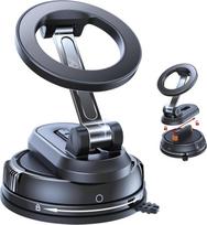 2-in-1 magnetinis mobiliojo telefono laikiklis automobilyje "Magsafe", vakuuminis siurbimo puodelis ir magnetinis pagrindas, "iPhone" ir "Android" automobiliniai priedai, nešiojamas automobilyje, virtuvėje ir sporto salėje