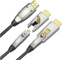 20 pėdų 6 metrų AOC HDMI optinio pluošto kabelis 18Gbps didelės spartos 4K60HZ, su mažomis mikro ir standartinėmis HDMI jungtimis, lengvai nukreipiamas į vamzdžius