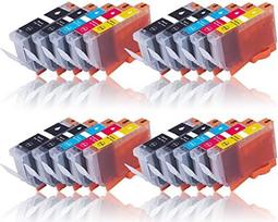 20 spausdintuvo kasetės, suderinamos su „Canon PGI-525 CLI“-526, skirtos „Pixma“ IP4850, IP4950, IX6550, MG5150, MG5250, MG5350, MG6150, MG6250, MG8150, MG8250, MX710 spausdintuvams