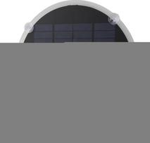 20 W apvalus saulės kolektorius, ypač efektyvus, monokristalinis, skirtas automobilių akumuliatoriams įkrauti, lengvas, ilgaamžis saulės elementas