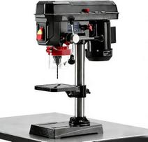 20,3 cm stalinis gręžtuvas, 2,5 A mini gręžtuvas, stalinis gręžtuvas su 5 reguliuojamais greičiais, pasukimo kampas 0–45°, pakreipiamas darbo stalas, skirtas medžiui ir metalui