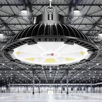200 W LED salės apšvietimas su kabliais ir grandine, skirtas dirbtuvėms ir sandėliams