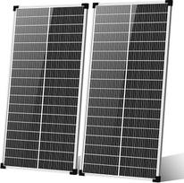 200 W saulės baterija (2×100 W) 12 V, „TopCon“ N-tipo A+ monokristalinė ląstelė, 25 % aukštas efektyvumas, IP68, 18 V saulės moduliai, skirti balkonui, kemperiui, kempingui, terasai, stogui, laivui (101×46 cm, sidabrinė spalva)
