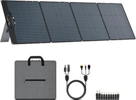 200 W nešiojamas saulės kolektorius, 20,5 V sulankstomas saulės kolektorių rinkinys su 10 jungtimis, saulės kolektorius su stovu, IP65 atsparus vandeniui saulės įkroviklis, skirtas kempingui, nešiojamai elektrinei, nešiojamiesiems kompiuteriams, kemperiam
