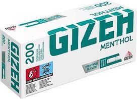 2000 (10 x 200) "Gizeh Menthol" (kapsulės, filtrų vamzdeliai, cigarečių vamzdeliai)