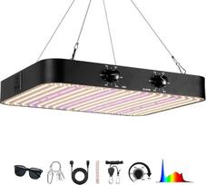 2000 W LED augalų lempa, dvigubai reguliuojamas VEG Bloom dvigubo režimo LED auginimo lempa, augalų lempa su visu spektru, su 1140 šviesos diodų, auganti šviesa kambariniams augalams auginti palapinėje, hidroponikoje (Quantum Edition)