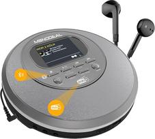 2024 Nešiojamasis CD grotuvas su DAB radijo imtuvu ir spalvotu TFT ekranu, "Bluetooth" viengubas CD grotuvas, nešiojamasis CD grotuvas su DAB radijo imtuvu ir FM 2 in 1, įkraunamas Discman CD grotuvas automobiliui, apsaugotas nuo nuslydimo